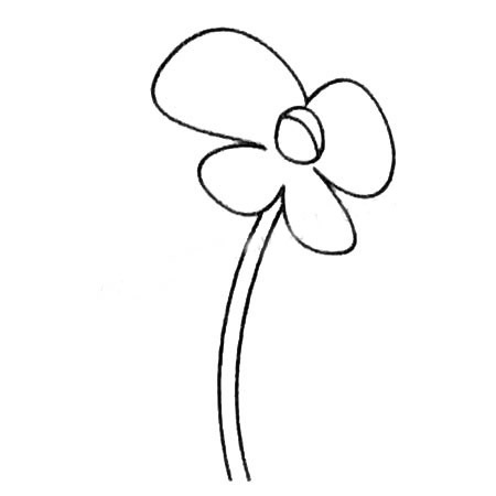 蝴蝶花简笔画