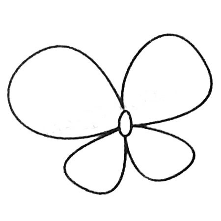 蝴蝶花简笔画