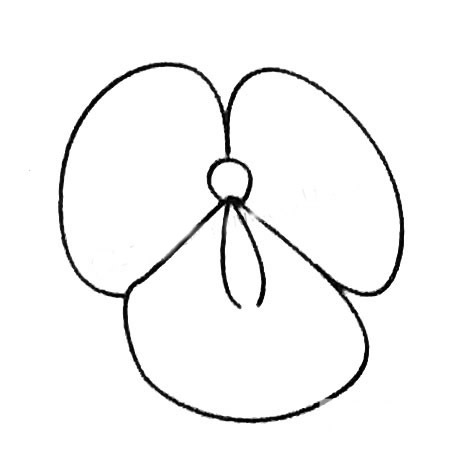 蝴蝶花简笔画