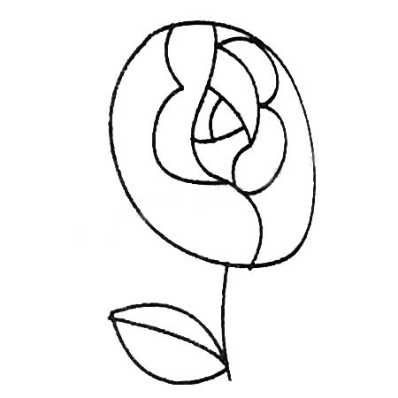 玫瑰花简笔画大全及画法步骤