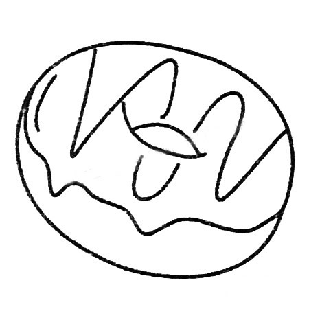 甜甜圈简笔画大全及画法步骤