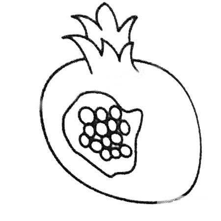 石榴简笔画大全及画法步骤