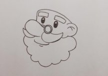 圣诞老人简笔画的画法步骤