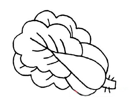蔬菜上海青简笔画怎么画