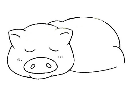 小猪简笔画画法步骤