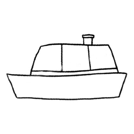 1.画出一艘小船。