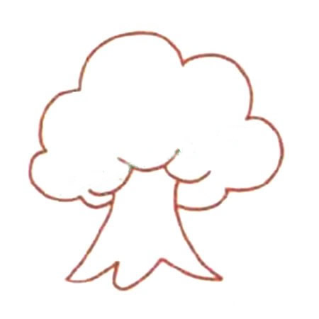 简笔画大树的画法