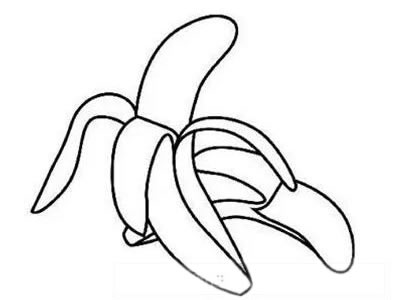 彩色香蕉简笔画的画法