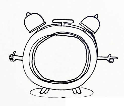 闹钟的画法简笔画图片