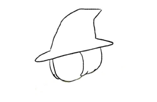 小魔女简笔画