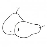两颗梨子的画法简笔画