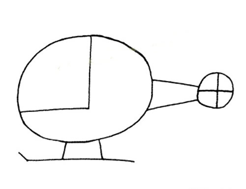 简单的直升机简笔画画法