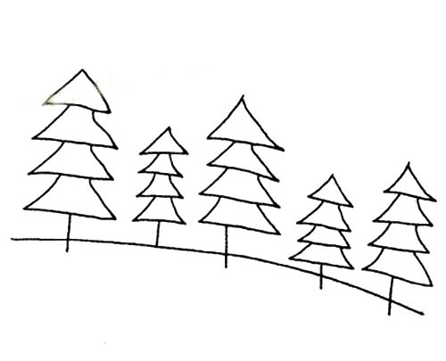 松树简笔画