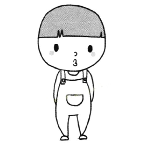 小男孩简笔画图片