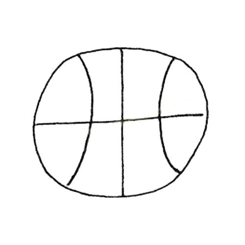 简单的篮球简笔画图片