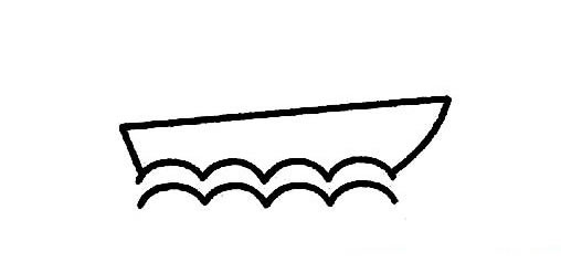 冲锋舟简笔画
