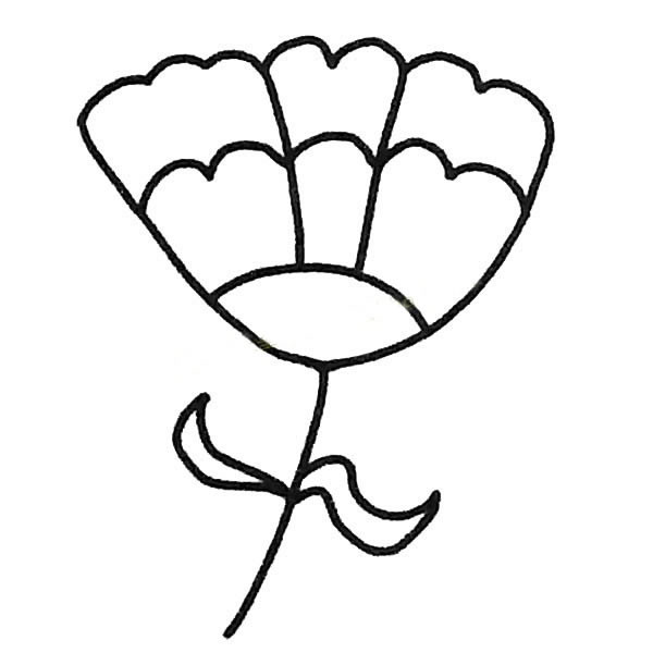 儿童学画6种康乃馨简笔画图片