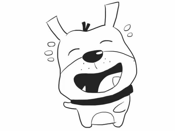 卡通小狗简笔画