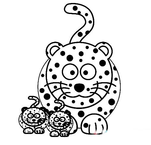美洲豹怎么画，儿童简笔画美洲豹的画法