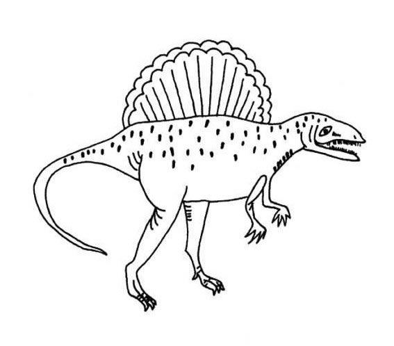 棘龙简笔画