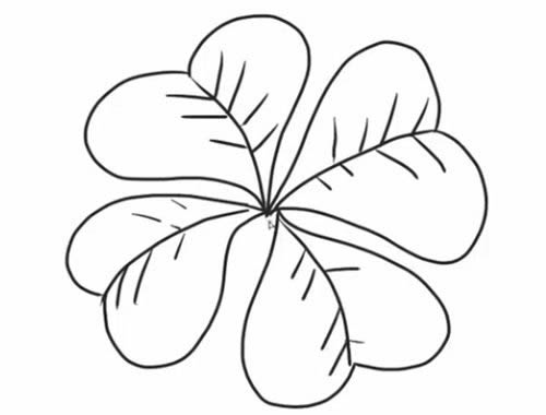 四叶草简笔画步骤教程