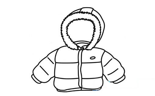 羽绒服简笔画图片