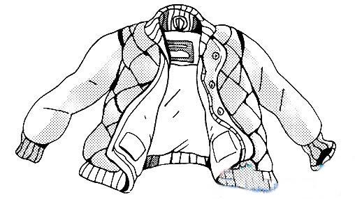 羽绒服简笔画图片
