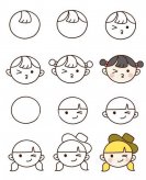 10个超萌的小女孩简笔画步骤图解