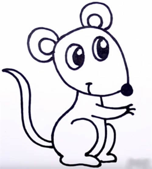 小老鼠怎么画简笔画