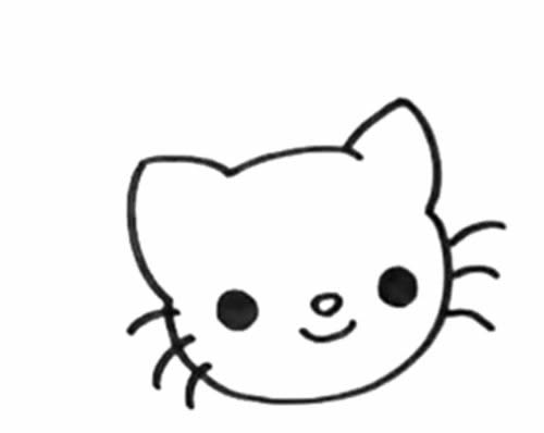 可爱的小猫简笔画步骤图解