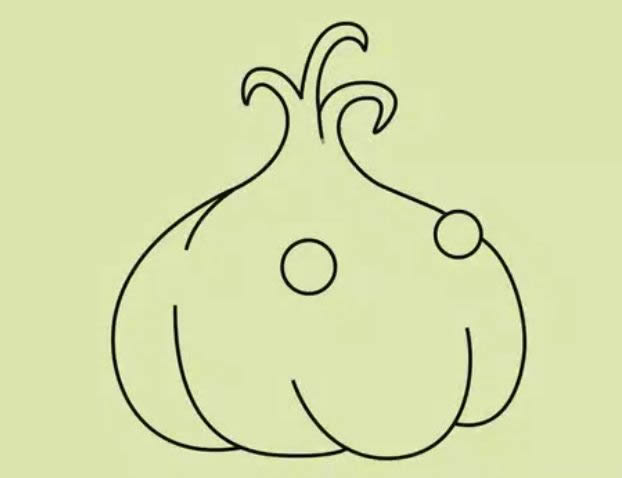 大蒜简笔画图片 卡通大蒜简笔画怎么画