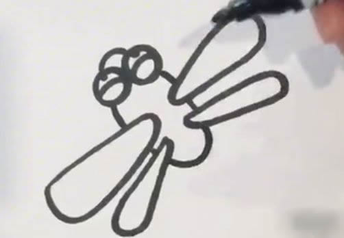 幼儿简笔画蜻蜓的画法步骤图解