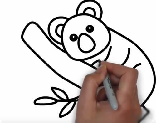 考拉简笔画图片
