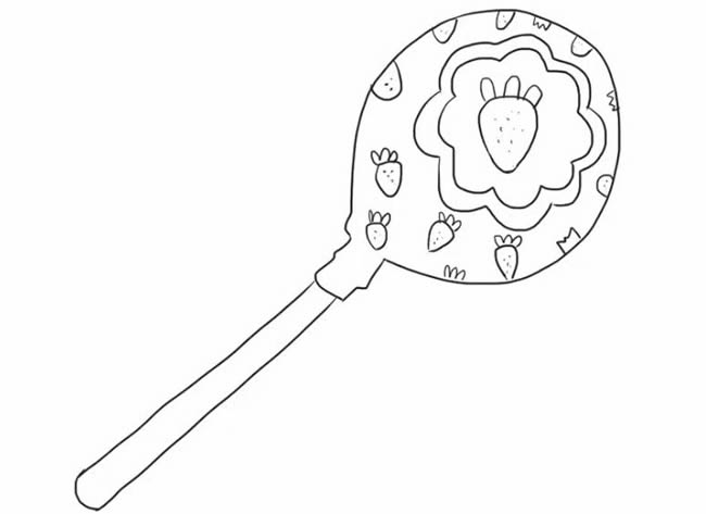 草莓棒棒糖简笔画教程
