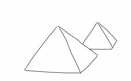 埃及金字塔的简笔画怎么画