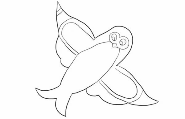 燕子风筝简笔画的画法步骤图片