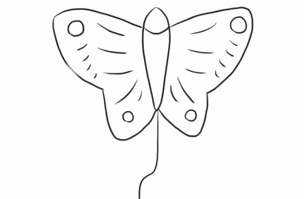 蝴蝶风筝简笔画步骤教程