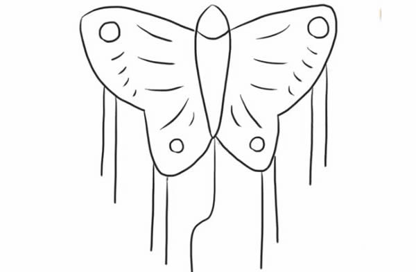蝴蝶风筝简笔画步骤教程