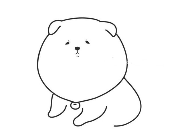 小狗简笔画步骤图片
