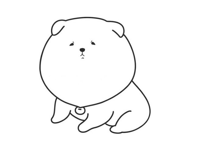 小狗简笔画步骤图片