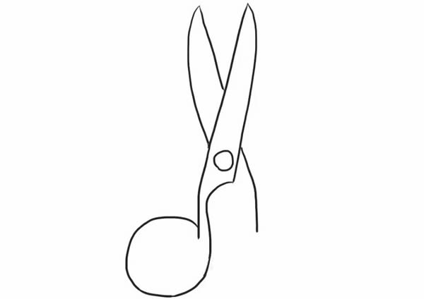 剪刀简笔画的画法步骤图