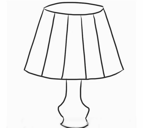 简单七步画出台灯简笔画图片