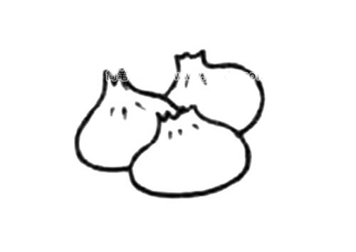 小笼包的画法简笔画步骤图解
