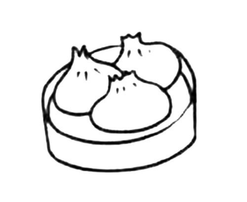 小笼包的画法简笔画步骤图解