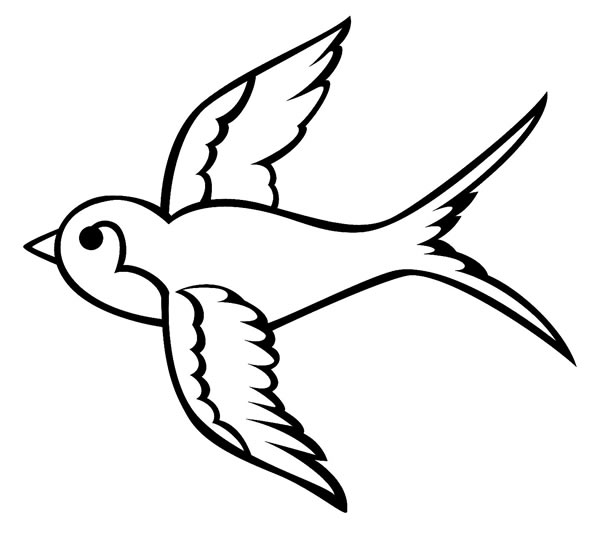 简笔画小燕子，飞行的小燕子简笔画图片01