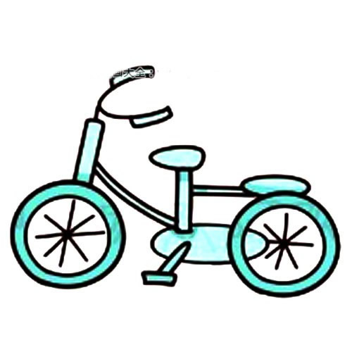 自行车简笔画步骤图解教程