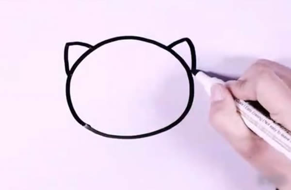 可爱的小猫简笔画