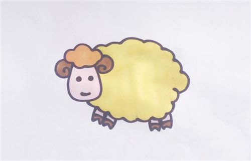 小羊简笔画具体步骤