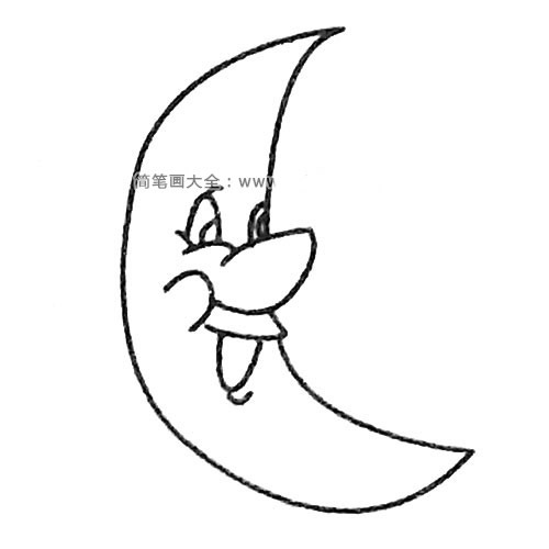 月亮简笔画画法