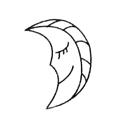 月亮简笔画画法